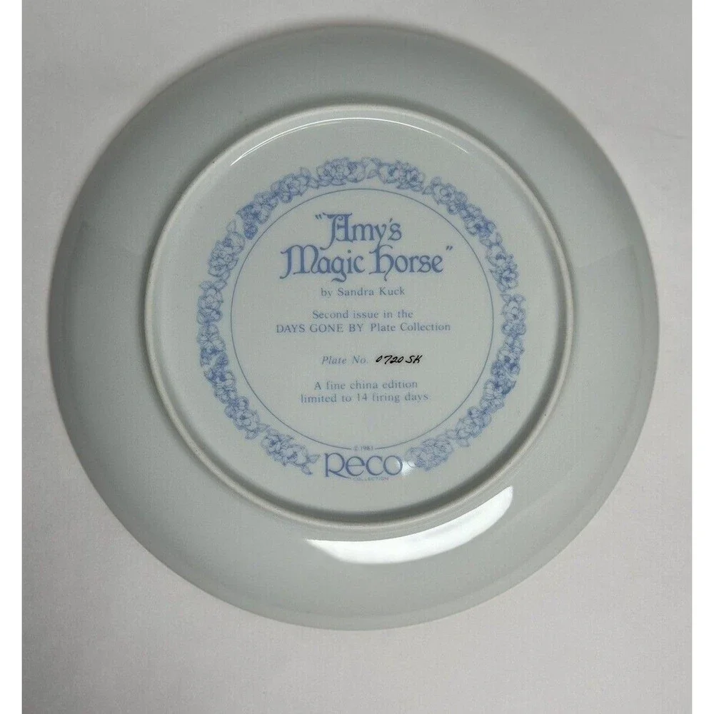 Vintage Amy’s Magic Horse Collectors Plate By Sandra Kuck (1983)